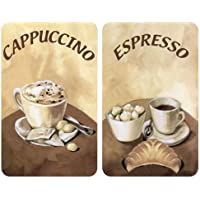 WENKO Placas cobertoras de vidrio universales Café- juego de 2 piezas para todos los tipos de cocinas- Vidrio endurecido…